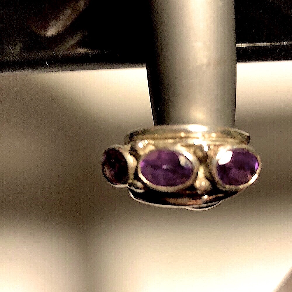Silver and Amethyst ring.
